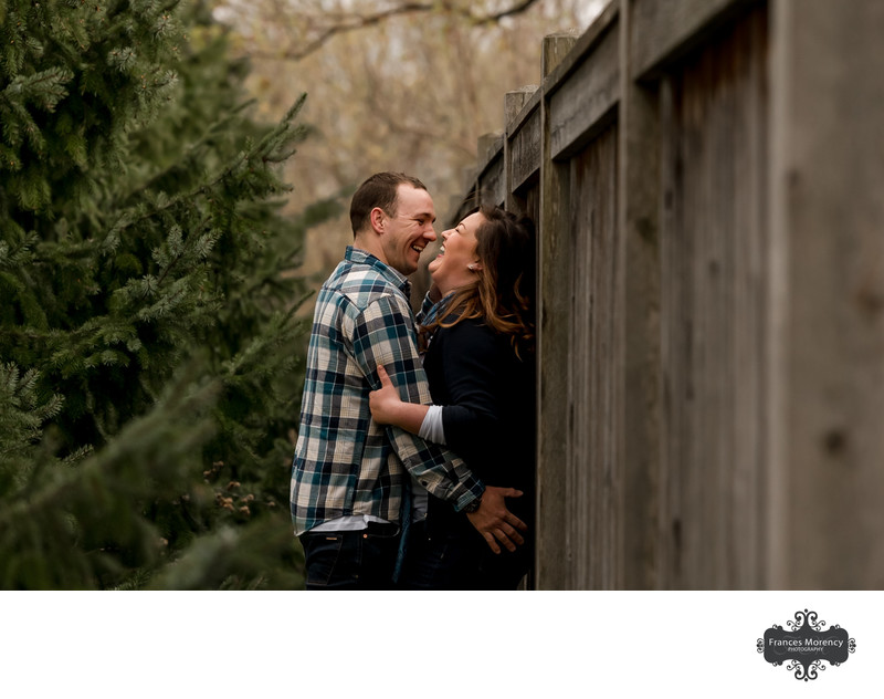 Alliston Engagement Photographer of Couple on Cloudy Day