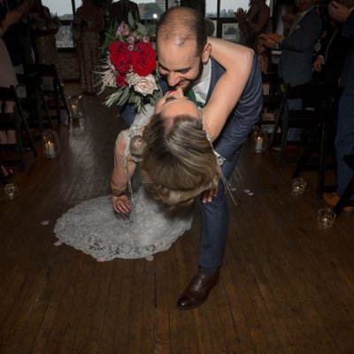 Recessional Dip: The Burroughes Building Wedding Photos