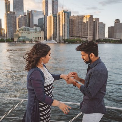 Proposal on a Yacht:  Toronto Engagement Photographer