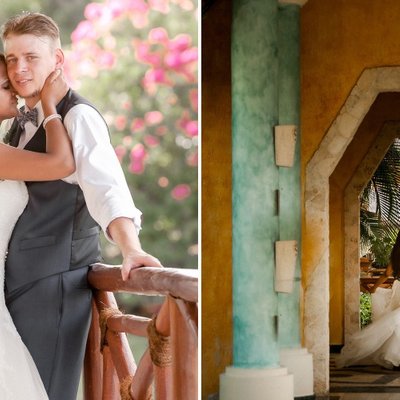 Mexico Destination Wedding Pictures on Resort