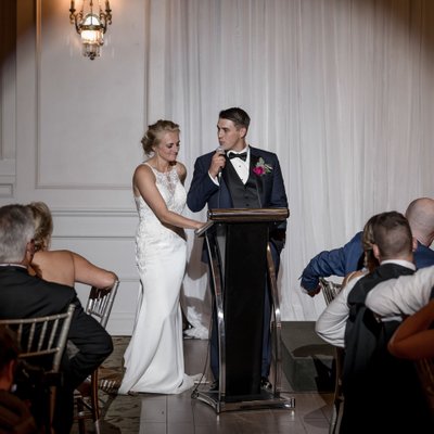 Bride Groom Speeches at Hazelton Manor Wedding