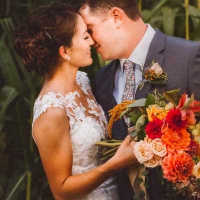 Barn Wedding with Fall Flowers:  Meaford Wedding Photographer