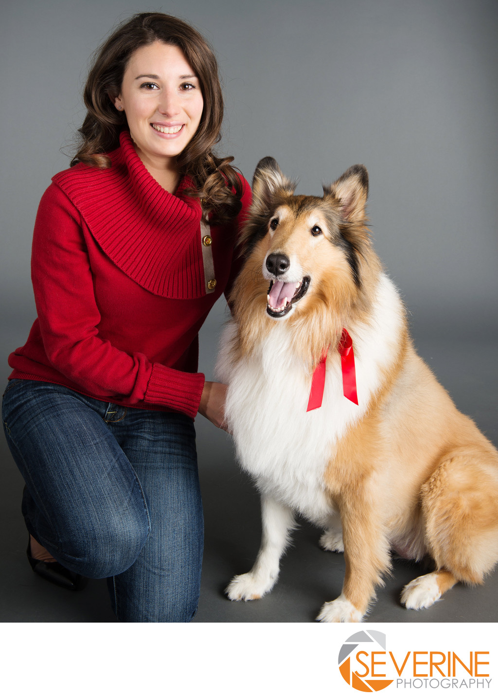 professional headshot for woman and their dog jacksonville