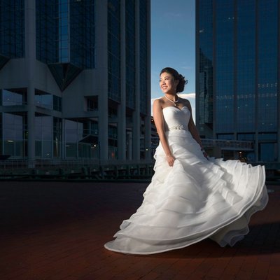 Halifax Bride on the waterfront