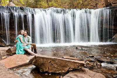 Waterfall Wedding Portrait