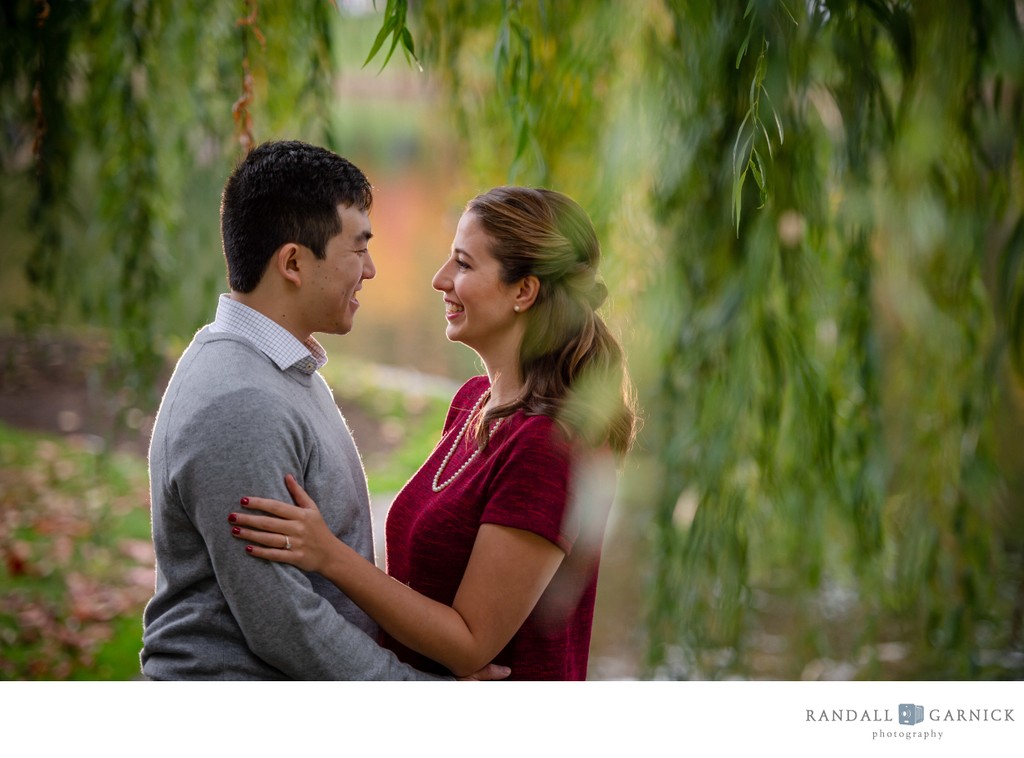 Fall engagement session at the Boston Public Garden