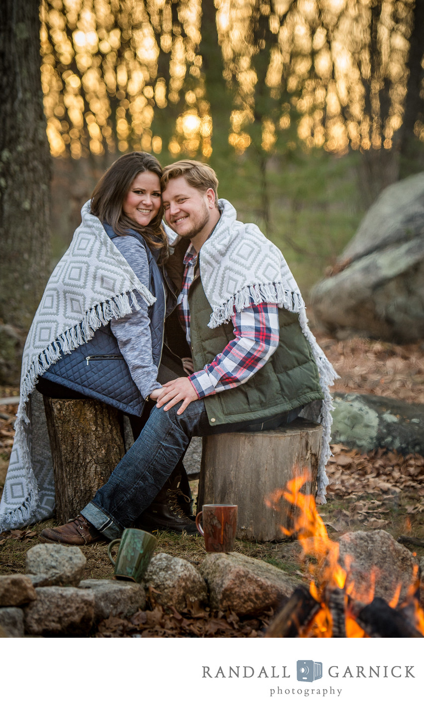 Campfire Fall engagement session