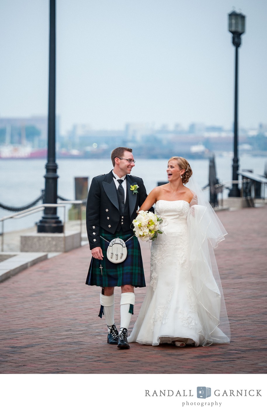 Scottish real wedding Boston fan pier