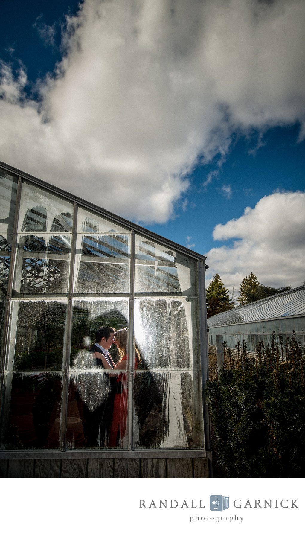 Greenhouse engagement photos at Roger Williams Park
