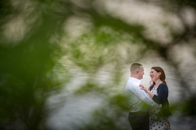 Lakeside engagement session in MA