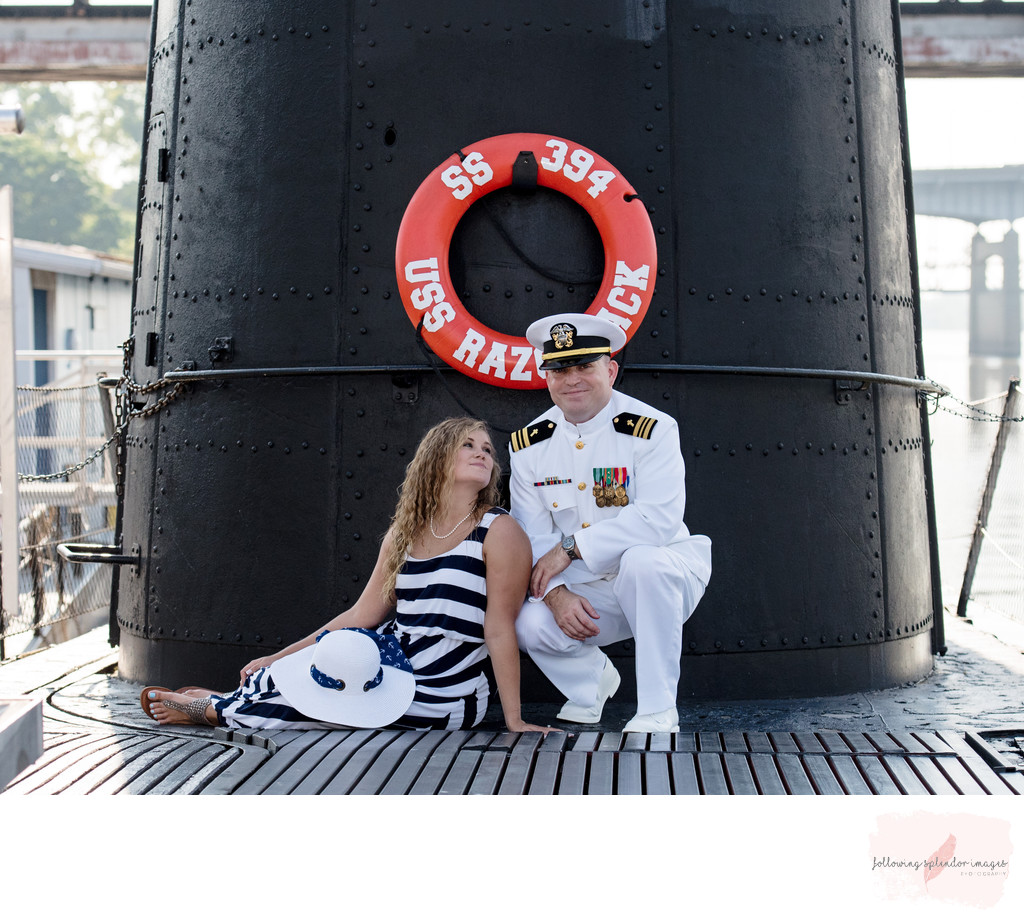 USS Razorback Submarine Engagement Session
