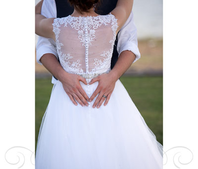 Lace Backed Wedding Gown Lake Degray Wedding