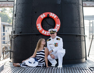 USS Razorback Submarine Engagement Session