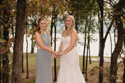 Sister Portrait at the Park on the River Wedding