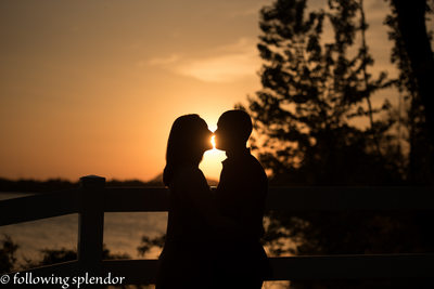 Sunset Engagement Photo Little Rock, The Park on the River