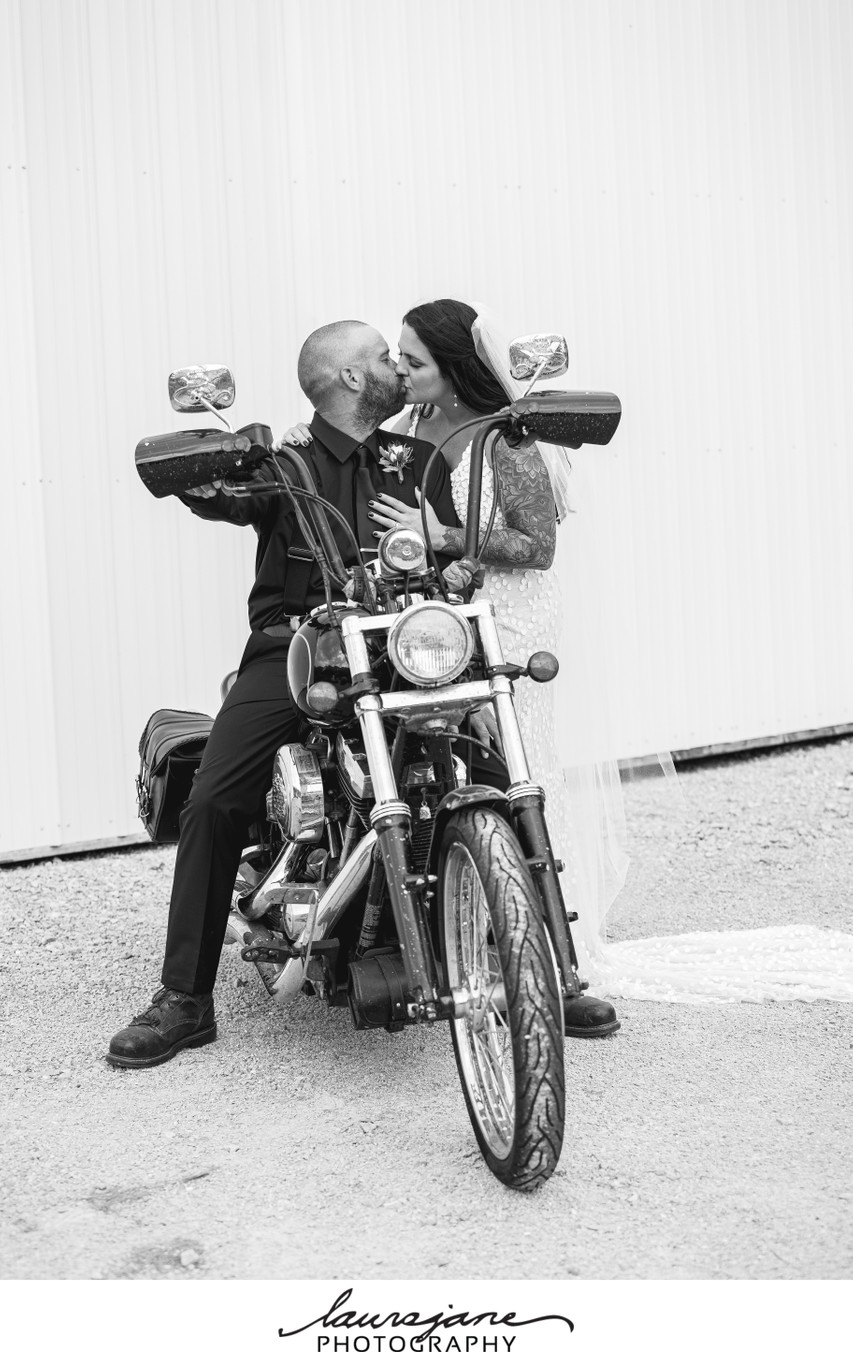 Harley Davidson Motorcycle Wedding Photos
