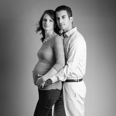 Couples Portrait for Maternity Studio Session Pittsburgh