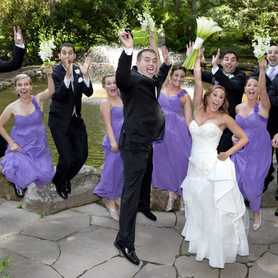 Bridal Party Energetic Jump Photo in New Hope