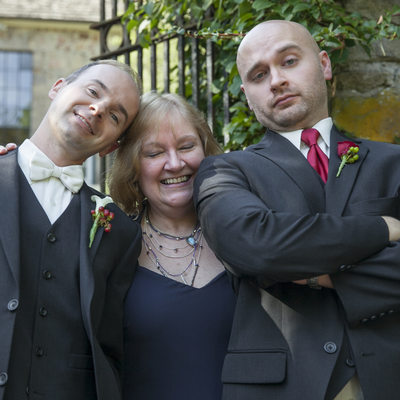 Fun Photo of Groom with Mom and Brother Wedding Photos