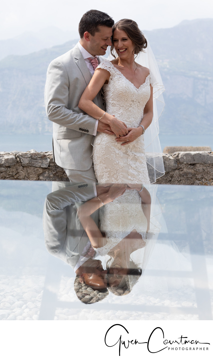 Fun, intimate moment photos, Lake Garda, Italy.