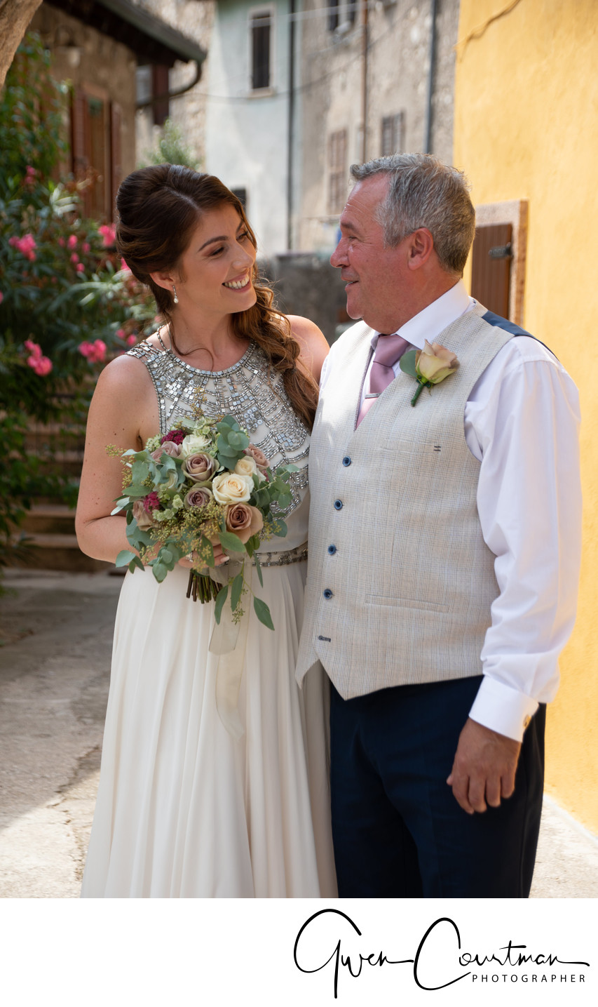 Gemma and Dad, Malcesine, Italy