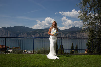Posing in Malcesine, Lake Garda, Italy
