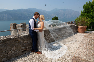 Views and Veils, Malcesine Castle Wedding, Italy.