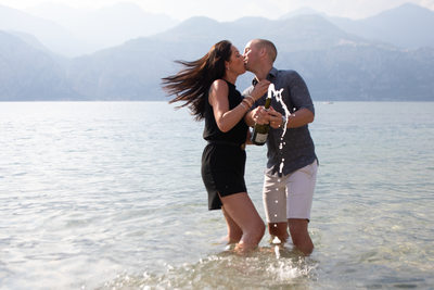 Champagne photo shoot in Malcesine.