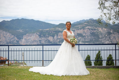 Charlotte ready to marry in Malcesine, Italy