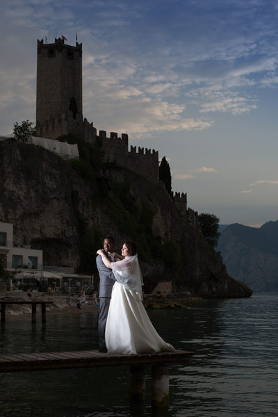 Nightime by the castle, Malcesine, Lake Garda, Italy