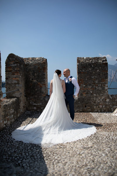 Penny and James on Malcesine Castle Terrace