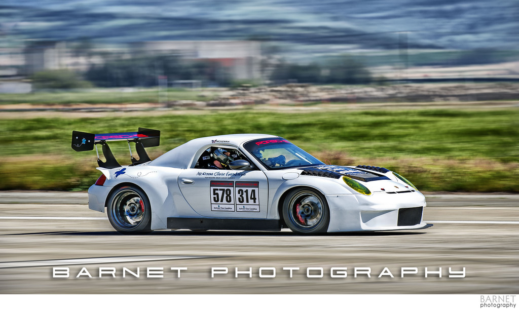 Modified Porsche Race Car with Wing