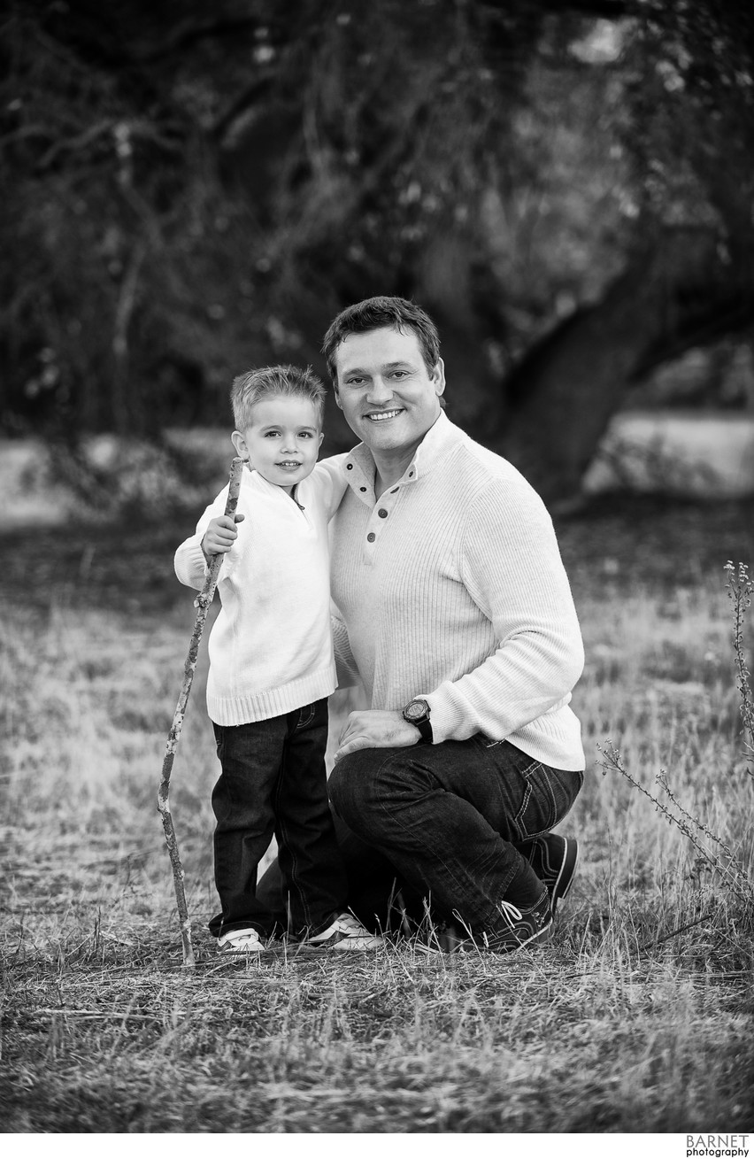 Father and son environmental portrait photography