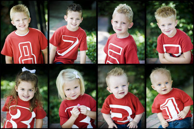 Eight grandkids Wall Canvas Collage.