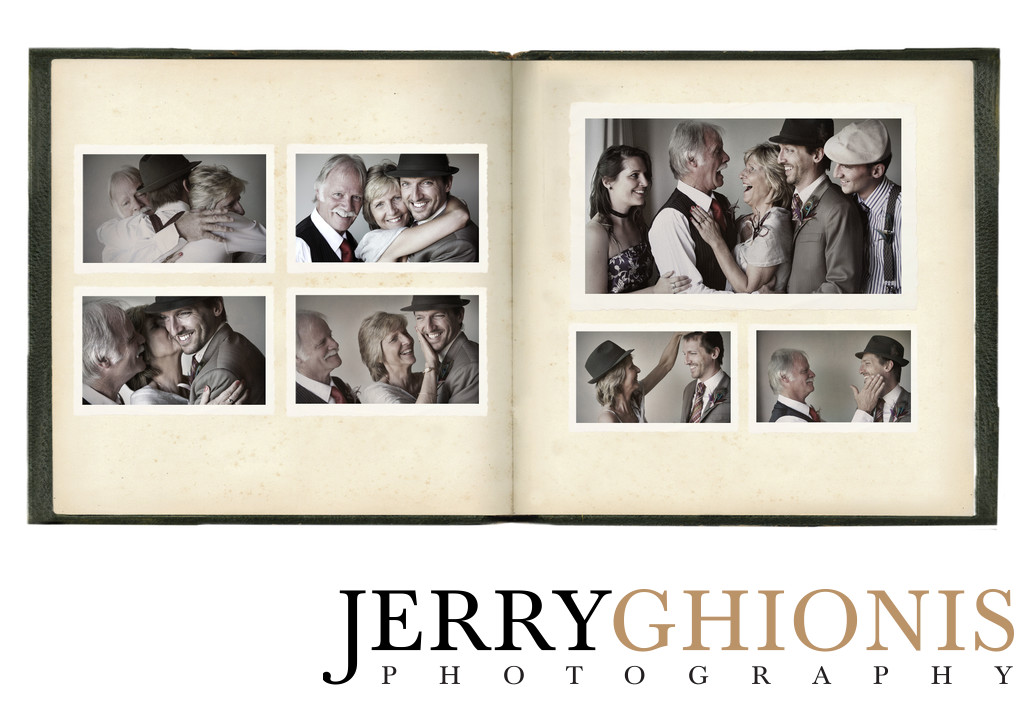 Groom and Family Formals in Wedding Album