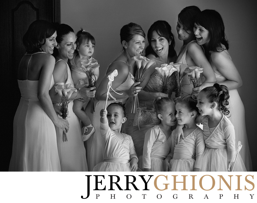 Five Bridesmaids and Flower Girls