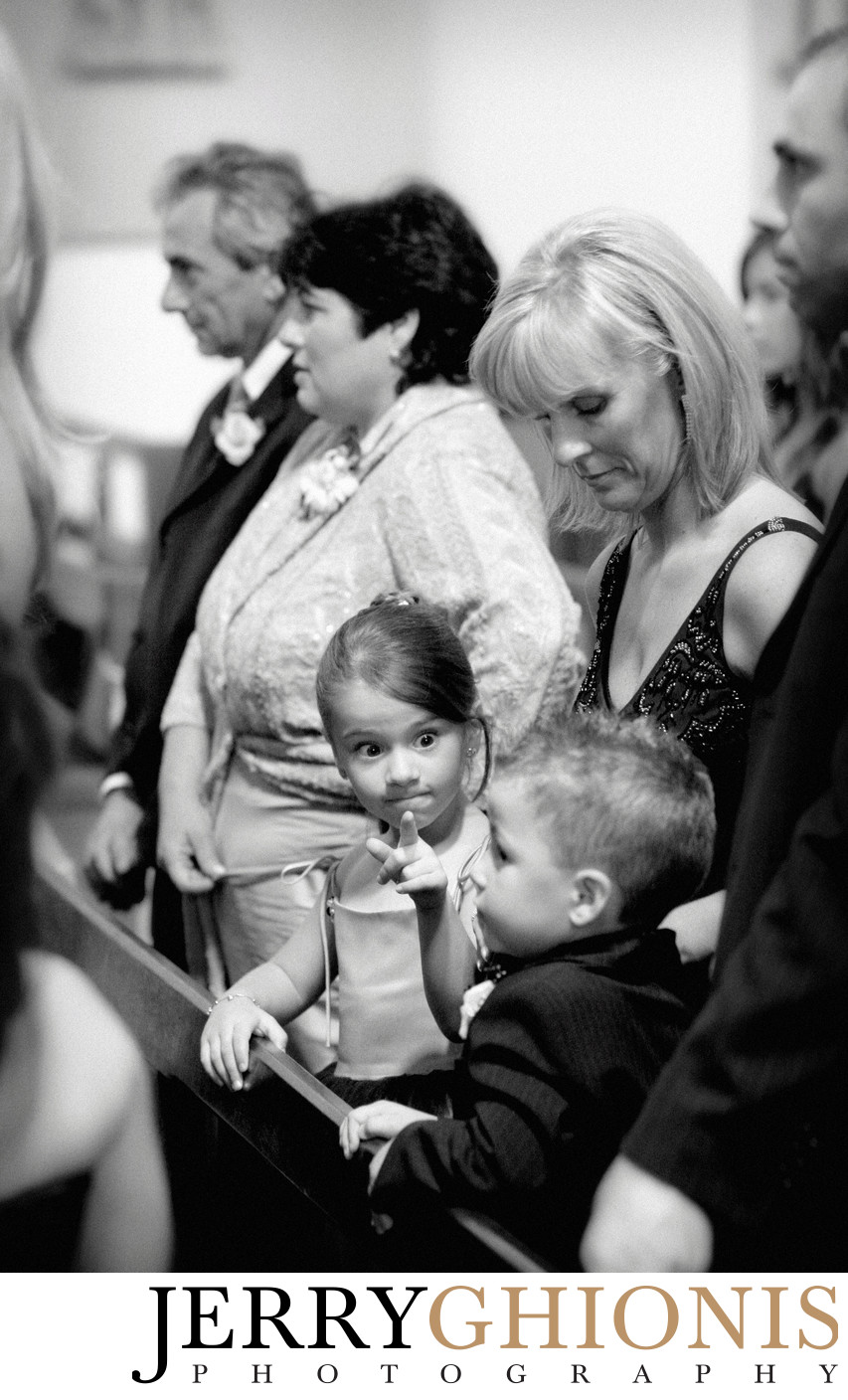 Young Wedding Guest During Ceremony