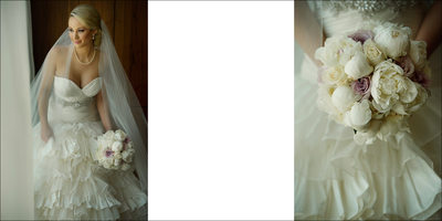 Bridal Portrait and Close Up of Bouquet 