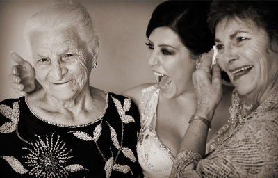 Three Generations Wedding Photo