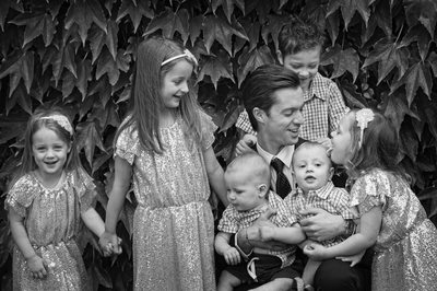 Groom with Nieces and Nephews