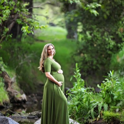 San Diego Maternity Photography near creek