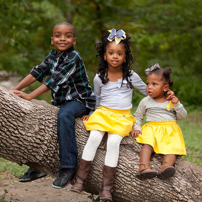 3 Little Cuties Sitting on the Tree