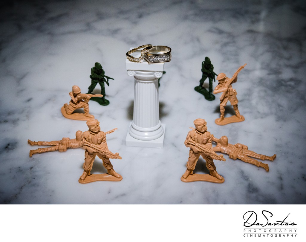 Toy soldiers on ring protection