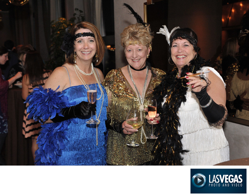 corporate event photographer ladies at costume party