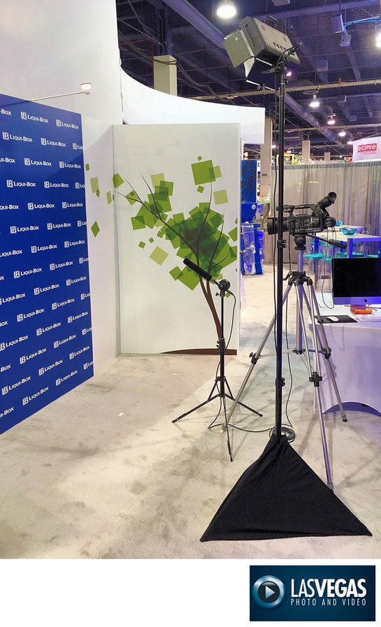 corporate event videographer booth video interview set-up