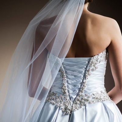Back of the Wedding Dress Detail