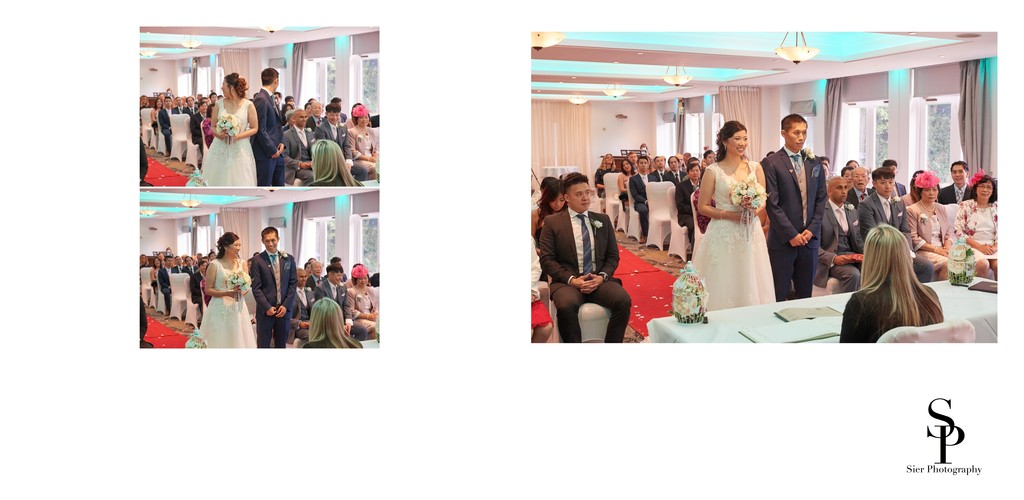 Bride & Groom Exchange Vows at a Kenwood Hall Wedding