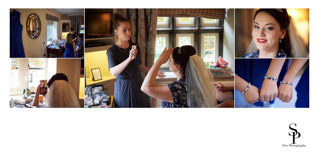 Finishing Touches Put To Makeup At Whitley Hall Wedding
