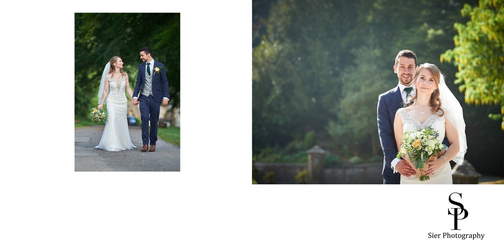 Bride and Groom at Cressbrook Hall