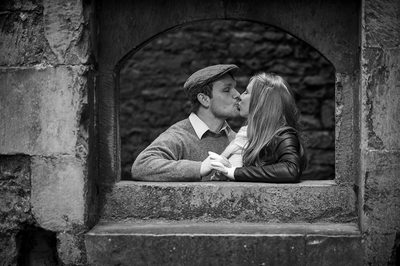 Bolsover Castle Engagement Black and White Photograph